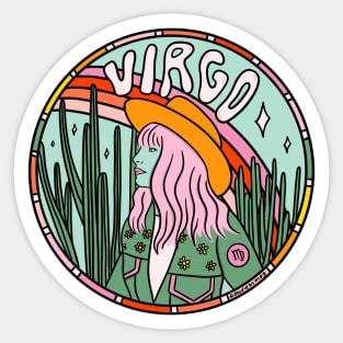 Virgo Cowgirl Sticker